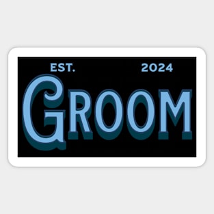 Bachelor Blue Groom est. 2024 Sticker